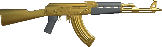 In-game Golden AKM weapon model.