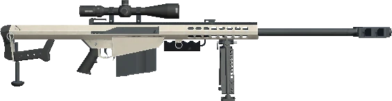 The in-game Barrett M82A1, with scope and bipod.