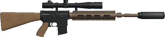 In-game Mk12 Mod 1 SPR weapon model.